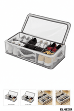 27 Litre Storage Organizer Bag - Clear Vinyl Shoe & Clothes Storage with Reinforced Handles - Elneor Desk