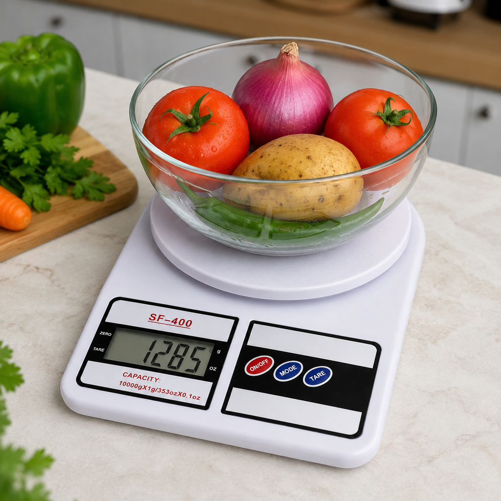 ELNEOR Digital Kitchen Scale SF-400 – 10kg Precision with LCD Display & Tare Function
