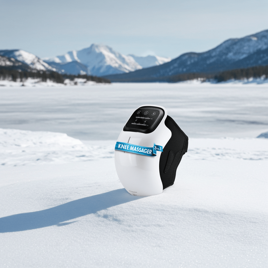 3 In 1 Cordless Knee Massager Heat Red Light Therapy Vibration Massage | Ambient Lighting by ELNEOR- ELNEOR