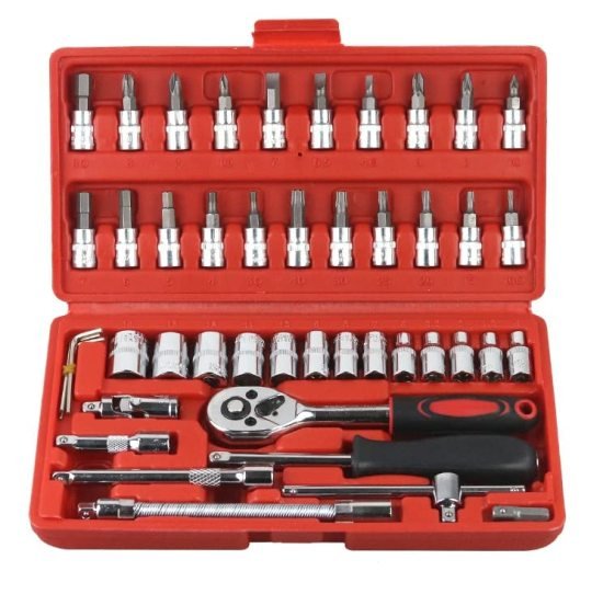 46-in-1 Professional Socket & Screwdriver Tool Kit | Complete Repair Set - Elneor Smart Utilities