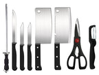 8-Piece Stainless Steel Kitchen Knife Set | Professional Quality - Elneor Kitchen