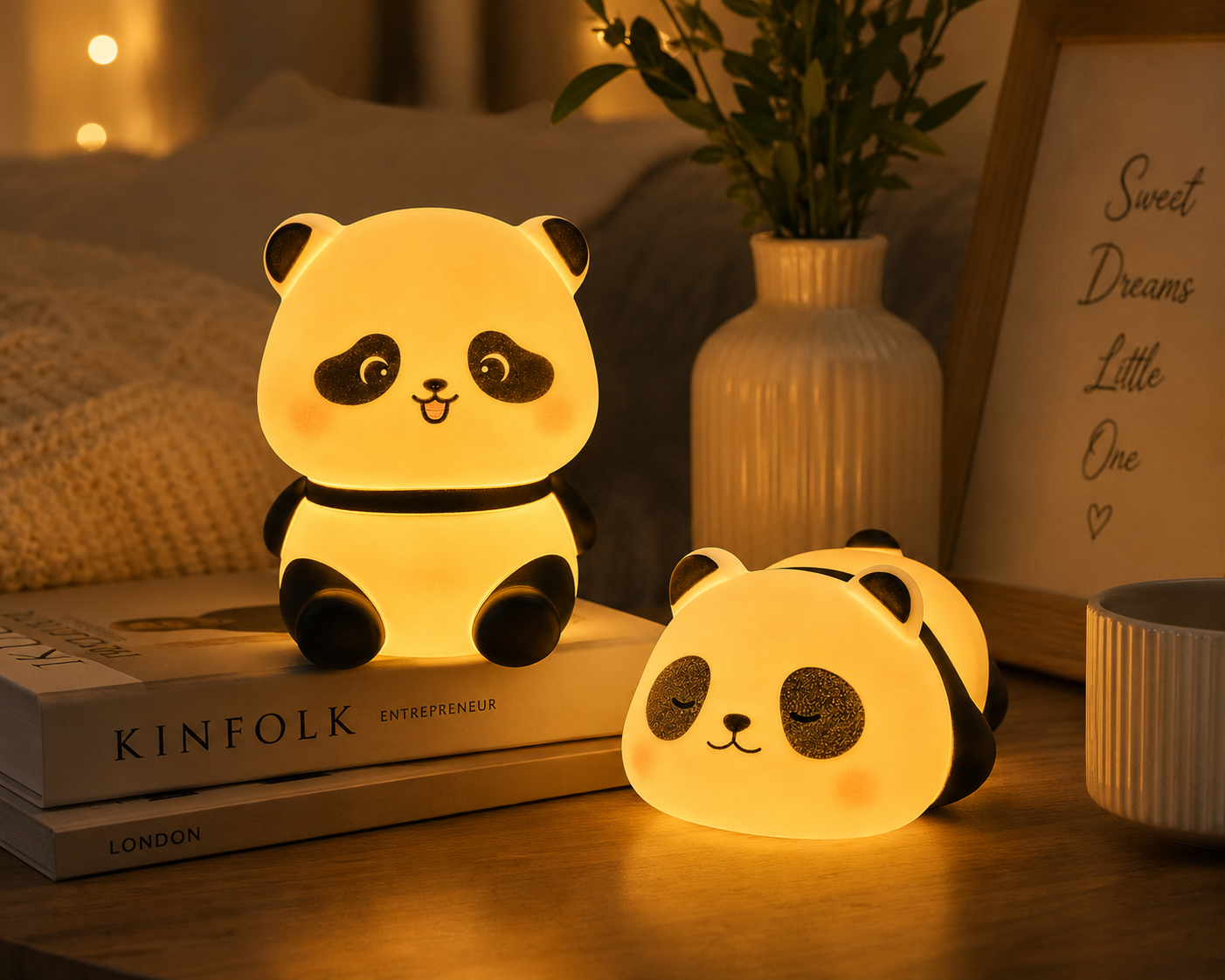 ELNEOR Panda Night Light – Soft Glow Silicone LED Lamp for Kids