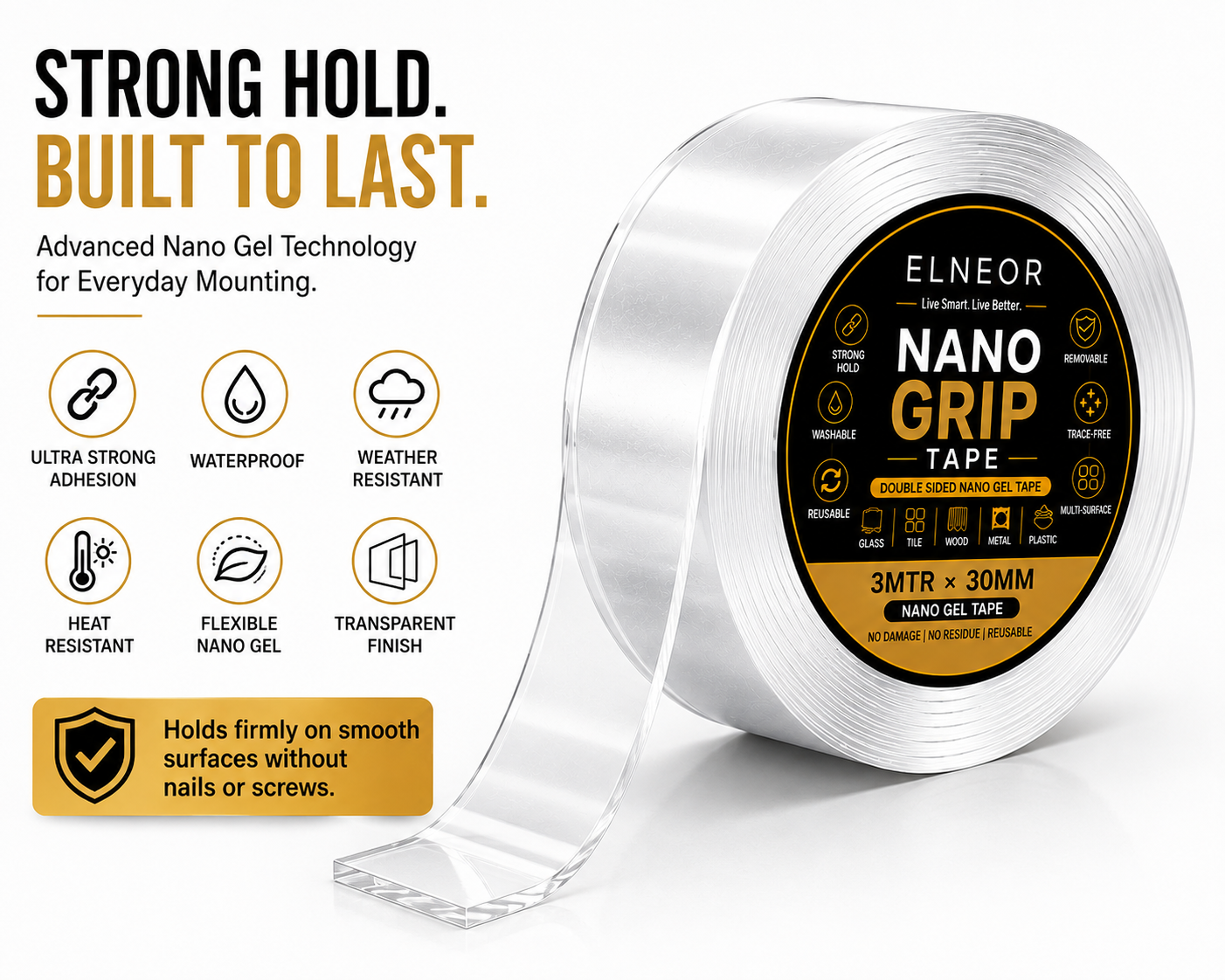 ELNEOR Nano Grip Tape – Easy 4-Step Application Guide