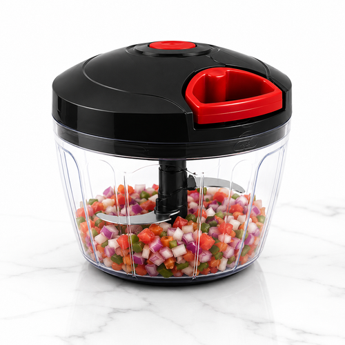 ELNEOR 6-in-1 Manual Pull Chopper with vegetables