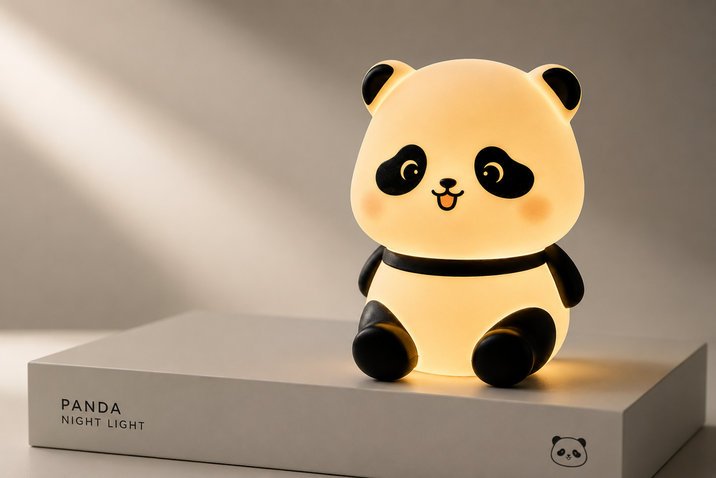 ELNEOR Panda Night Light – Soft Glow Silicone LED Lamp for Kids