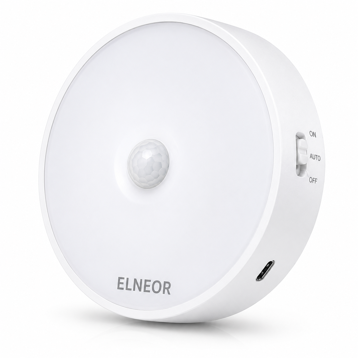 ELNEOR Motion Sensor Night Light – Hero Angle 3/4 View