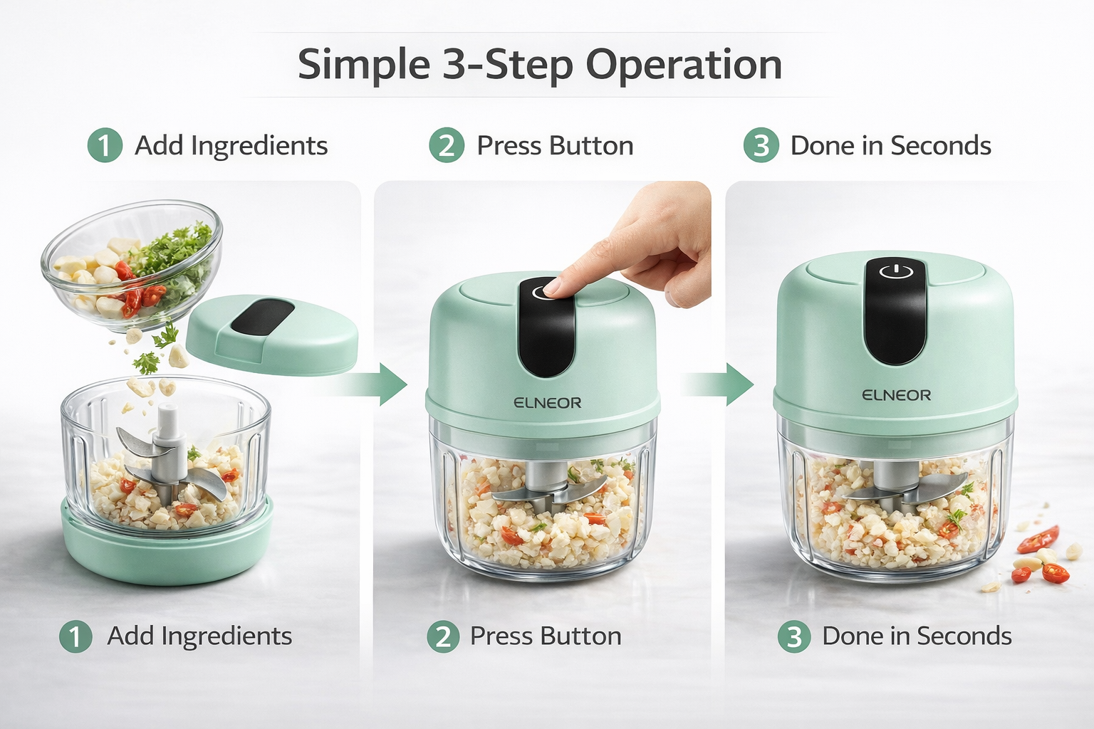 ELNEOR Wireless Food Chopper – Smart. Fast. Effortless.