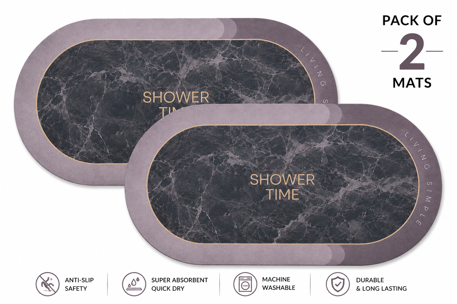 ELNEOR Bath Mat – Features & Dimensions Infographic