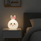 Cute Bunny Night Light Rechargeable Led Lamp With Touch Control Color Changing | Ambient Lighting by ELNEOR- ELNEOR