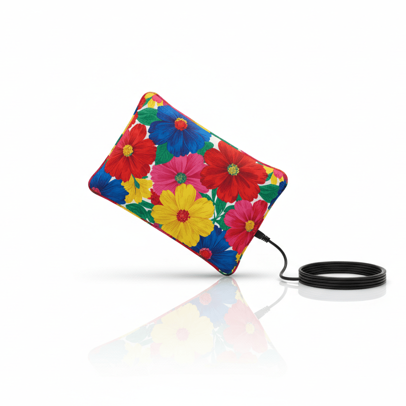 Electric Hot Water Bag - 500W Heating Pad for Pain Relief (Multi-Color Floral) - Elneor Kitchen