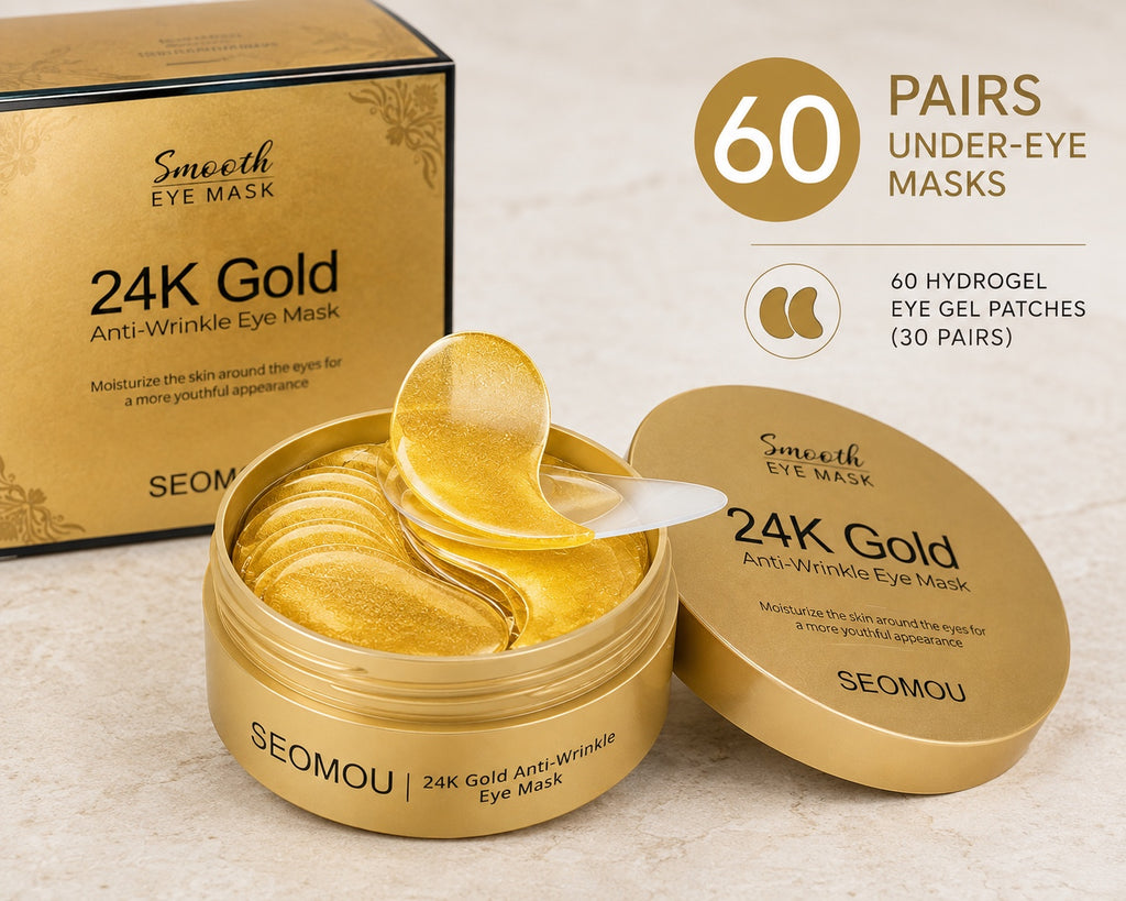 24K gold hydrogel under eye patches 60 pairs