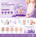 ELNEOR lavender exfoliating foot peeling mask for dry and rough feet