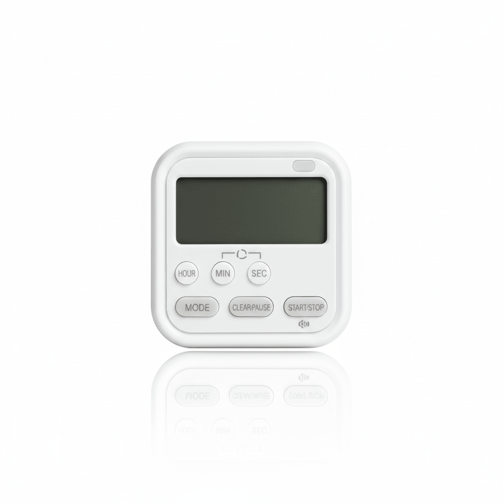 ELNEOR™ Precision Digital Kitchen Timer - Magnetic Rotary Countdown Clock with Large LED Display & Loud Alarm (Black) - ELNEOR