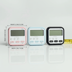 ELNEOR™ Precision Digital Kitchen Timer - Magnetic Rotary Countdown Clock with Large LED Display & Loud Alarm (Black) - ELNEOR