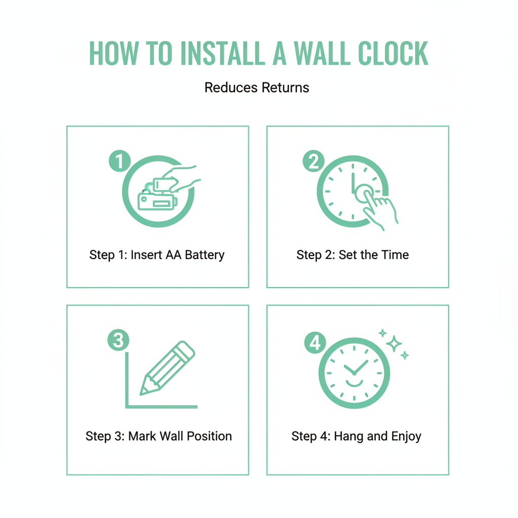 ELNEOR™ Mint Sage Silent Wall Clock | Sweep Movement | 12-Inch Round
