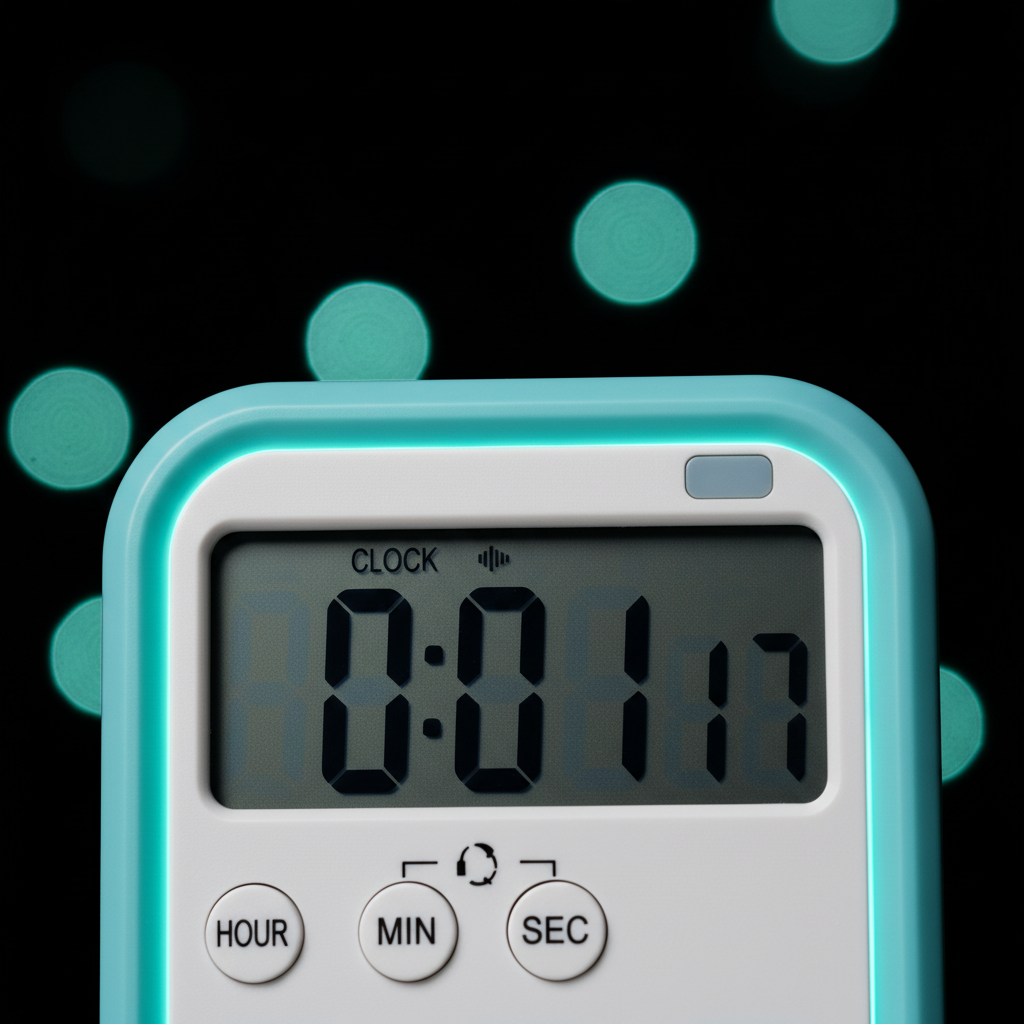ELNEOR Digital Timer Clock macro LCD display close-up