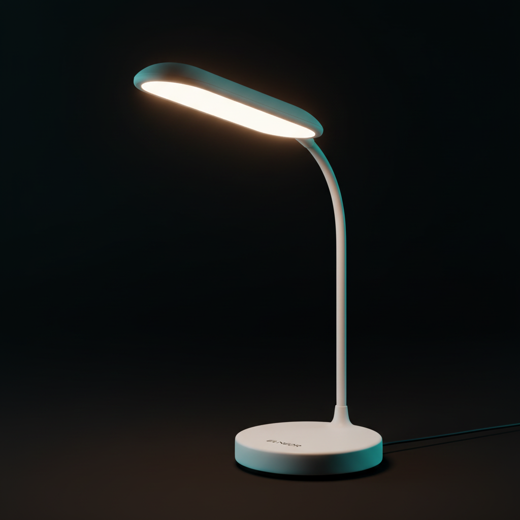 ELNEOR™ LED Gooseneck Desk Lamp | 3-Level Touch Brightness | Eye-Care Reading Light | USB Powered