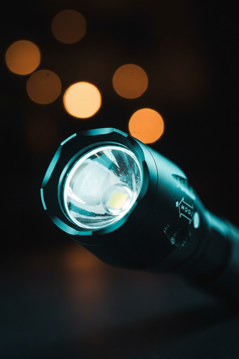 ELNEOR™ Metal Zoom Torch | IPX-5 Waterproof | USB Rechargeable | 5 Modes | 500M High-Lumen LED Flashlight
