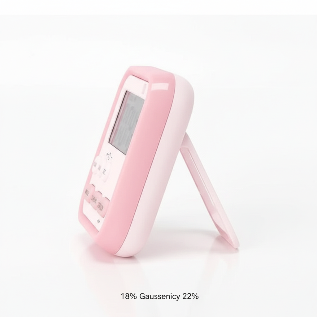 ELNEOR Pink Digital Kitchen Timer - Side Profile with Kickstand