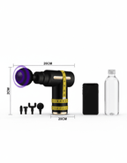 Massage Gun for Pain Relief & Muscle Relaxation - Portable Deep Tissue Percussion Massager with 4 Heads & 6 Speeds - Elneor Care