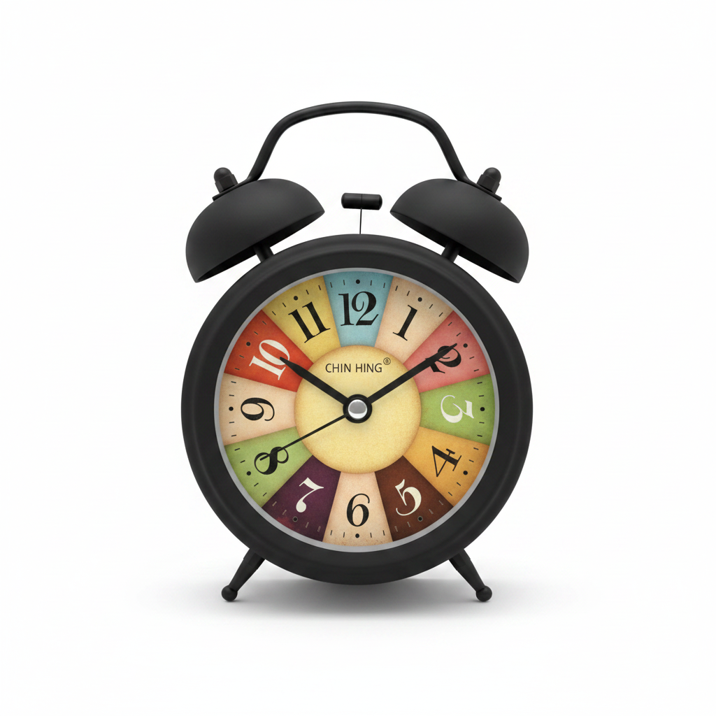 Matte Black Clock — Hero White Background