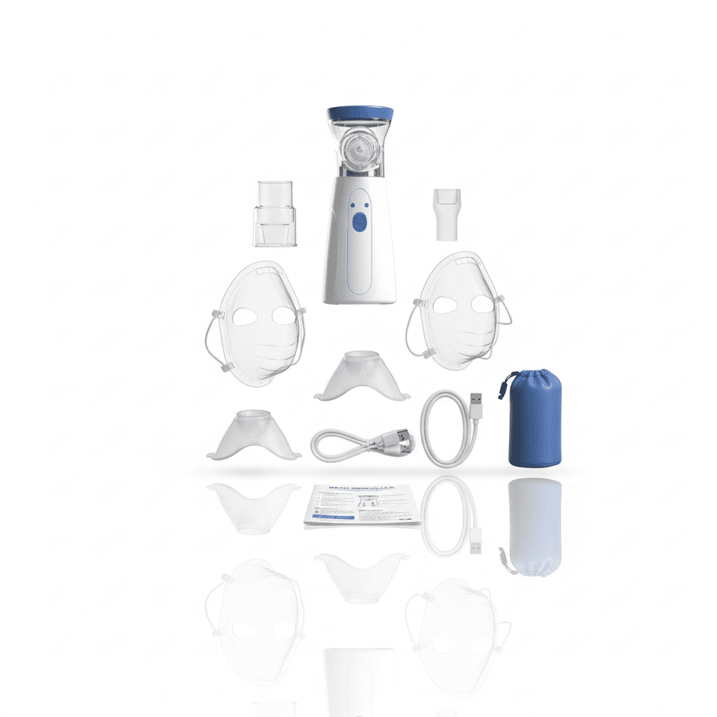 Mesh Nebulizer | Portable Handheld Inhaler | USB Rechargeable for Adults & Kids - Elneor Decor