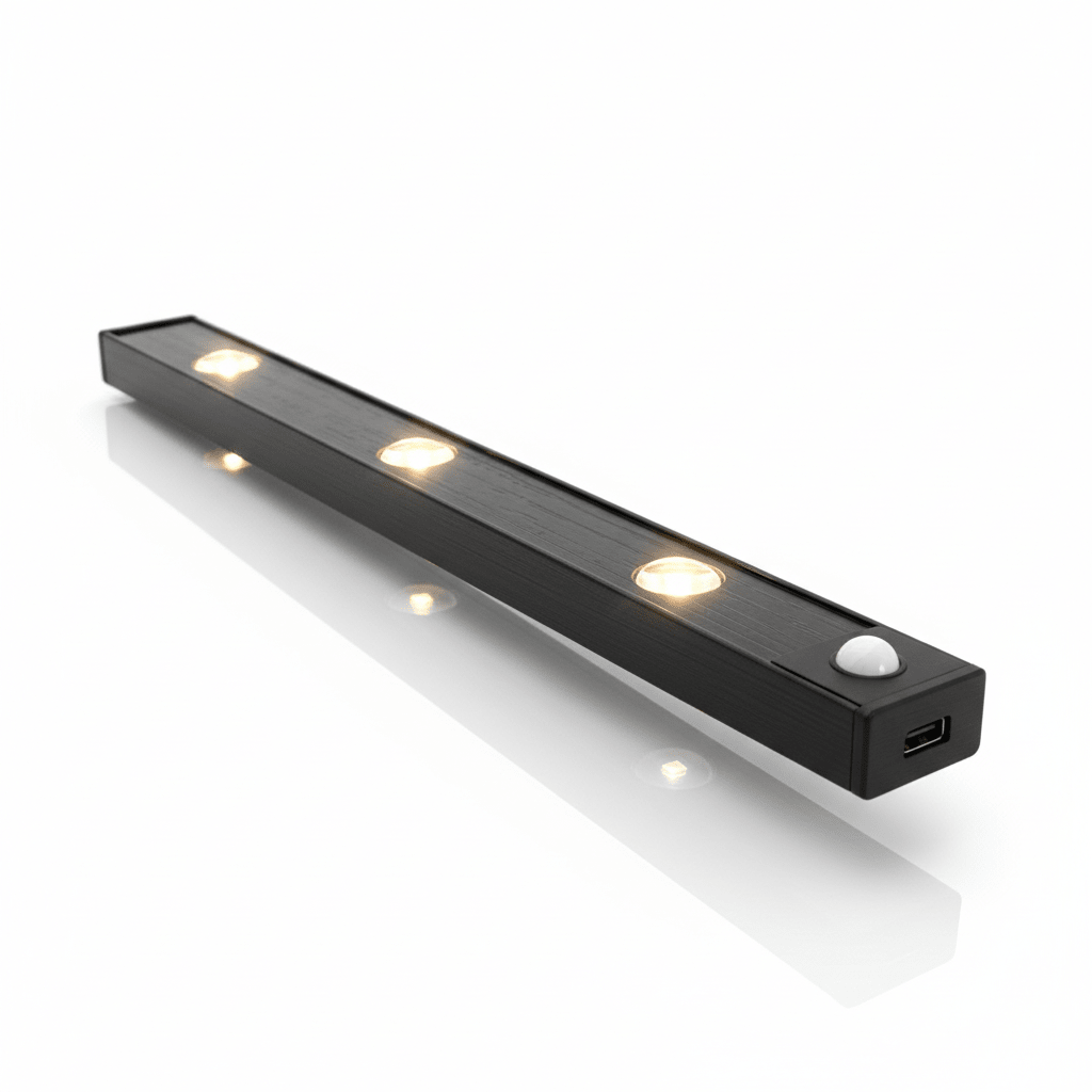 Motion Sensor Cabinet Light - USB Rechargeable LED Under Cabinet Lighting - ELNEOR
