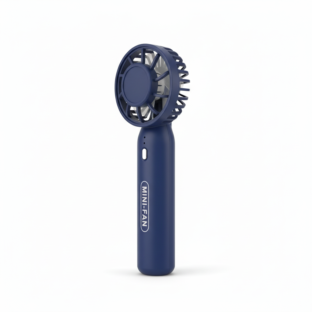 Navy Blue Fan - Side Angle