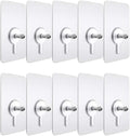 No Drill Adhesive Screw Sticker Wall Hooks-(Pack of 10) - Elneor Desk