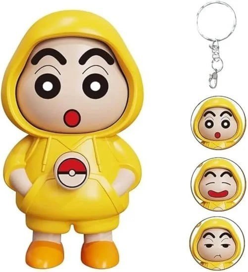 Shinchan Face-Changing Keychain - Anime Expression Toy Pack of - Elneor Care