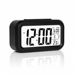 Smart Digital Alarm Clock - Large LCD Display with Temperature & Date - ELNEOR